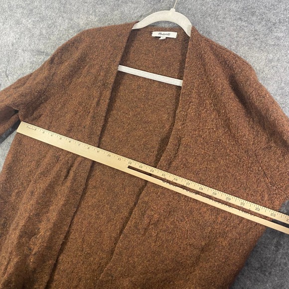 Madewell Cardigan Small Brown Knit Kent Long Sleeve Open Longline Sweater - Picture 8 of 14
